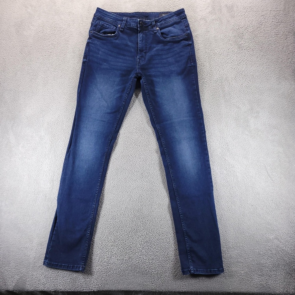 The Perfect Jean NYC Jeans Mens 33x34 Blue Slim Skinny Stretch Denim Comfort